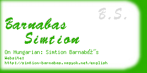 barnabas simtion business card